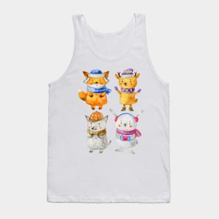 Forest Animals Watercolor Tank Top